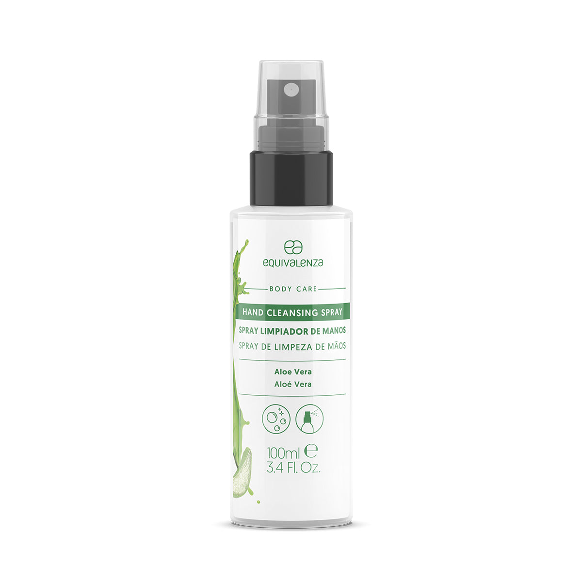 Spray de limpeza de mãos aloé vera
